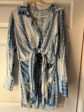Runaway Blue Tie-Dye Mini Dress